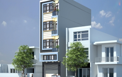 MẪU NHÀ 4 TẦNG 1 LỬNG - KIẾN TRÚC ĐẠI AN NAM ĐỊNH